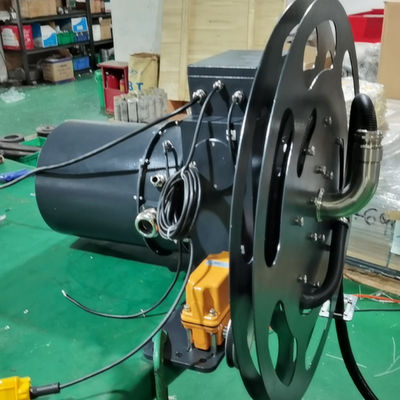 Motorized retractable hydraulic cable reel spring return hoist crane hose cord cable rope drum reel for tower crane
