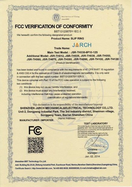 Chiny Shenzhen JARCH Electronics Technology Co,.Ltd. Certyfikaty